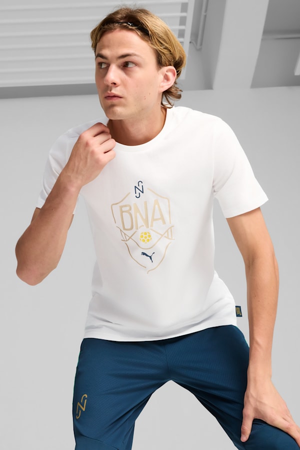 Neymar JR "BNA" Logo Tee Men, PUMA White-Sand Dune, extralarge-GBR